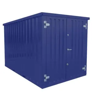 Conteneur 10 Pieds Bleu 3X2m – Avec Double Porte Sur Le Côté 2m
