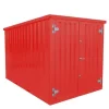 Conteneur 10 Pieds Rouge 3X2m – Avec Double Porte Sur Le Côté 2m