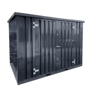 Conteneur démontable anthracite 3 x 2 mètres – avec double porte (grand côté)