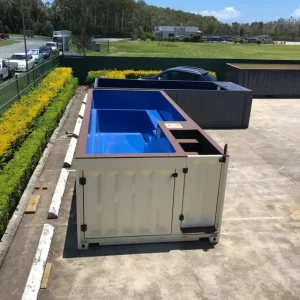 Piscine de conteneur d’expédition extérieure de 40 pieds, piscine de conteneur modifiée préfabriquée mobile
